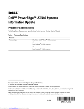 Dell POWEREDGE SC440 Information Update