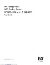 HP StorageWorks D2D4009 User Manual