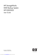 HP StorageWorks D2D2503 User Manual
