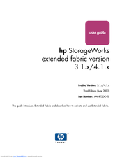 HP StorageWorks Extended Fabric 3.1 User Manual