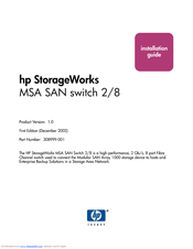 HP StorageWorks MSA SAN switch 2/8 Installation Manual