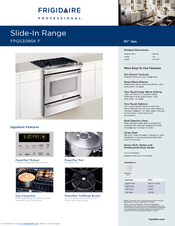 Frigidaire Professional FPGS3085K F Product Specifications