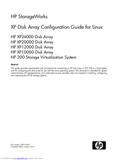 HP 200 Storage Virtualization System Configuration Manual