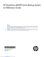 HP StoreOnce B6000 Reference Manual