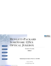 HP Surestore 125ex - Optical Jukebox Manual