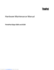 Lenovo ThinkPad Edge E325 Hardware Maintenance Manual