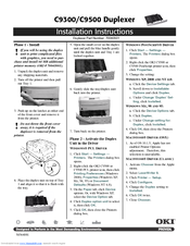 Oki C9300 Installation Instructions