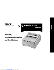 Oki OKIPAGE10e Manual