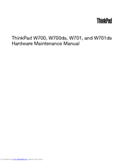 Lenovo ThinkPad W700ds Hardware Maintenance Manual
