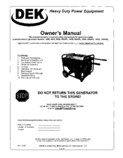 DEK 5000EL Owner's Manual
