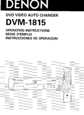 Denon DVM-1815 Operating Instructions Manual