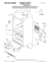 KitchenAid KBLS19KTSS01 Parts List