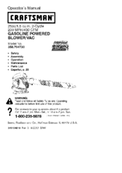 CRAFTSMAN 358.794730 Operator's Manual