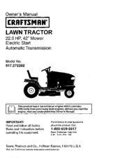 CRAFTSMAN 917.272282 Owner's Manual
