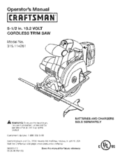 CRAFTSMAN 315.114261 Operator's Manual