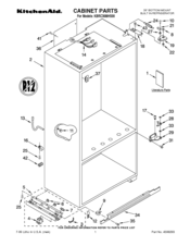 KitchenAid KBRC36MHS00 Parts List