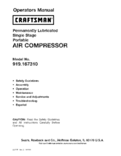 CRAFTSMAN 919.167310 Operator's Manual