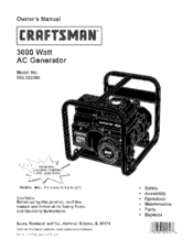CRAFTSMAN 580.323300 Owner's Manual