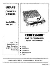 CRAFTSMAN 486.24311 Owner's Manual