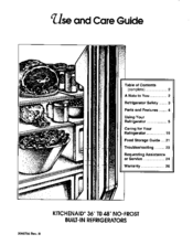 KitchenAid KSSS48MDX04 Use & Care Manual