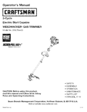 CRAFTSMAN Incredi-Pull 316.794450 Operator's Manual