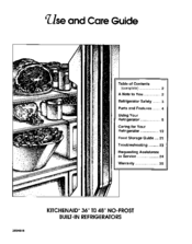 KitchenAid KSSP42Q Use & Care Manual