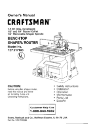 Craftsman 137.217100 Owner's Manual