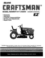 CRAFTSMAN EZ3 917.258660 Owner's Manual
