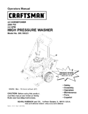 CRAFTSMAN 580.768321 Operator's Manual