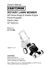CRAFTSMAN 917.371662 Owner's Manual