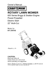 CRAFTSMAN 917.376745 Owner's Manual