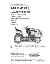CRAFTSMAN 917.28671 Operator's Manual