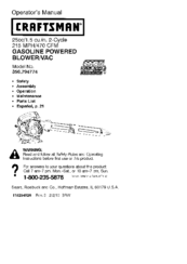 Craftsman 358.794774 Operator's Manual