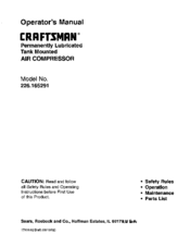 CRAFTSMAN 226.165291 Operator's Manual