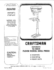 CRAFTSMAN 113.213130 Owner's Manual