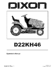 Dixon D22KH46 Operator's Manual