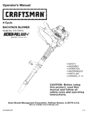 CRAFTSMAN INCREDI.PUL 316.794010 Operator's Manual