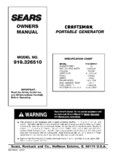 CRAFTSMAN 919.326510 Owner's Manual