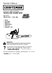 CRAFTSMAN 358.351910 Operator's Manual