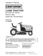 CRAFTSMAN 917.28608 Operator's Manual