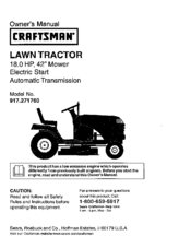CRAFTSMAN 917.271760 Owner's Manual