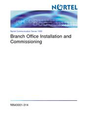 Nortel 1000 Branch of?ce Installation And Commissioning Manual