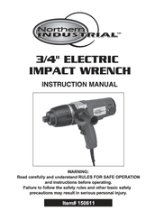 Northern Industrial Tools 150611 Instruction Manual