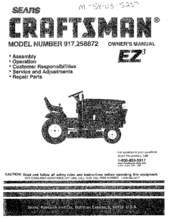 CRAFTSMAN EZ3 917.258872 Owner's Manual