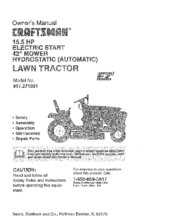 CRAFTSMAN EZ3 917.271021 Owner's Manual