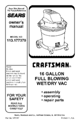 CRAFTSMAN 113.177370 Owner's Manual