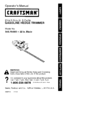 CRAFTSMAN 358.795660 Operator's Manual