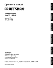 CRAFTSMAN 351.217170 Operator's Manual