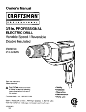 CRAFTSMAN 315.273990 Owner's Manual