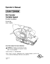 CRAFTSMAN 315.117270 Operator's Manual